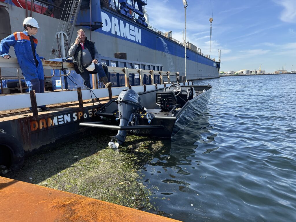 HDPE boat at damen shipyards